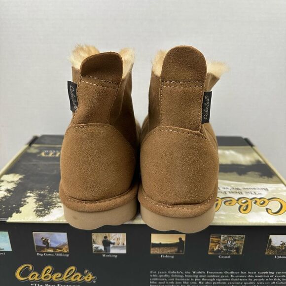 Cabela’s women’s sheepskin cocoa loungers size 9 - Picture 4 of 15